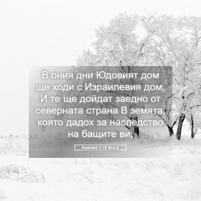 Picture 05 - Еремия 3:18 BULG - В ония дни Юдовият дом ще - Bible Verse Picture