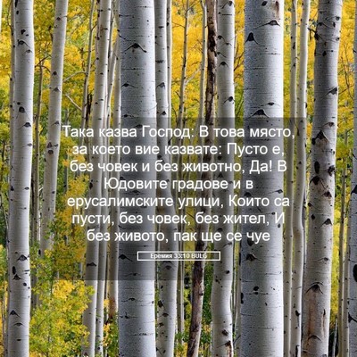 Picture 05 - Еремия 33:10 BULG - Така казва Господ: В това - Bible Verse Picture