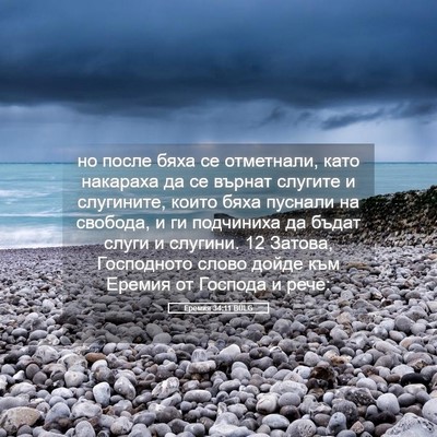 Picture 05 - Еремия 34:11 BULG - но после бяха се отметнали, - Bible Verse Picture