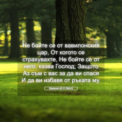 Picture 05 - Еремия 42:11 BULG - Не бойте се от вавилонския - Bible Verse Picture