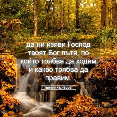 Picture 05 - Еремия 42:3 BULG - да ни изяви Господ твоят - Bible Verse Picture