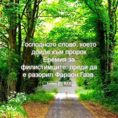 Picture 05 - Еремия 47:1 BULG - Господното слово, което - Bible Verse Picture