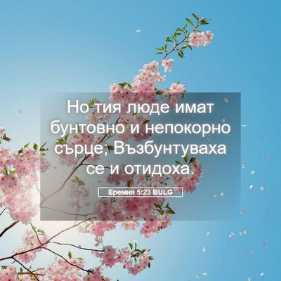Picture 05 - Еремия 5:23 BULG - Но тия люде имат бунтовно и - Bible Verse Picture