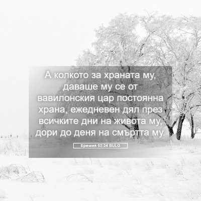 Picture 05 - Еремия 52:34 BULG - А колкото за храната му, - Bible Verse Picture