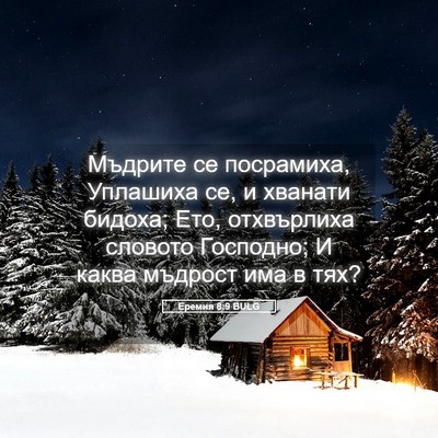 Picture 05 - Еремия 8:9 BULG - Мъдрите се посрамиха, - Bible Verse Picture