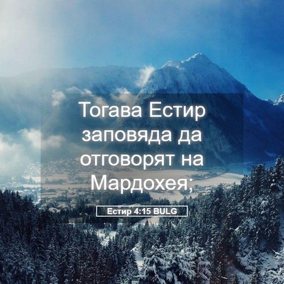 Picture 05 - Естир 4:15 BULG - Тогава Естир заповяда да - Bible Verse Picture