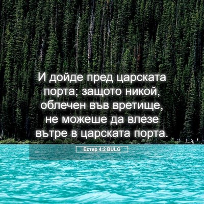 Picture 05 - Естир 4:2 BULG - И дойде пред царската - Bible Verse Picture