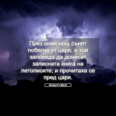 Picture 05 - Естир 6:1 BULG - През оная нощ сънят - Bible Verse Picture