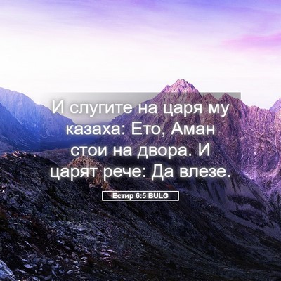 Picture 05 - Естир 6:5 BULG - И слугите на царя му - Bible Verse Picture