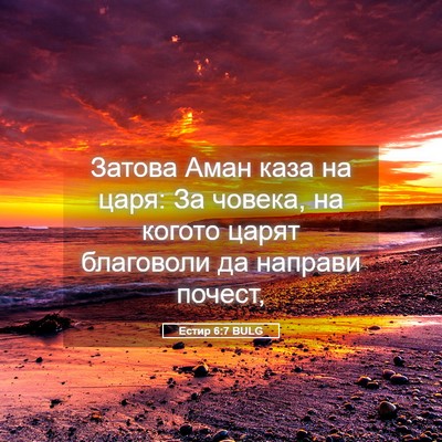 Picture 05 - Естир 6:7 BULG - Затова Аман каза на царя: - Bible Verse Picture