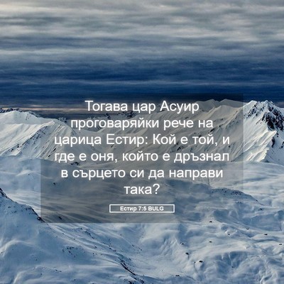 Picture 05 - Естир 7:5 BULG - Тогава цар Асуир - Bible Verse Picture