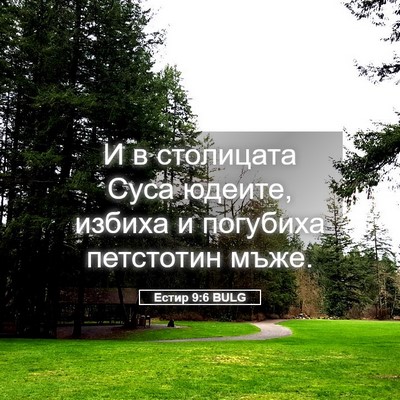 Picture 05 - Естир 9:6 BULG - И в столицата Суса юдеите, - Bible Verse Picture