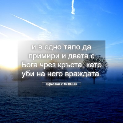 Picture 05 - Ефесяни 2:16 BULG - и в едно тяло да примири и - Bible Verse Picture