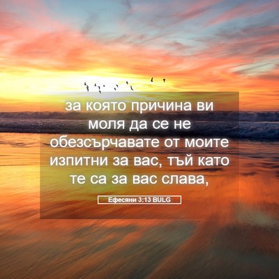 Picture 05 - Ефесяни 3:13 BULG - за която причина ви моля да - Bible Verse Picture