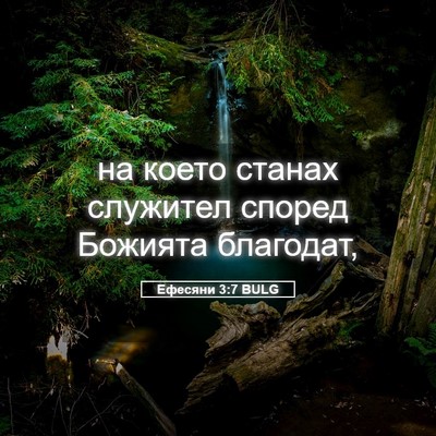 Picture 05 - Ефесяни 3:7 BULG - на което станах служител - Bible Verse Picture