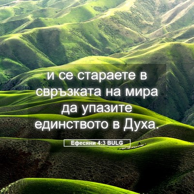 Picture 05 - Ефесяни 4:3 BULG - и се стараете в свръзката - Bible Verse Picture