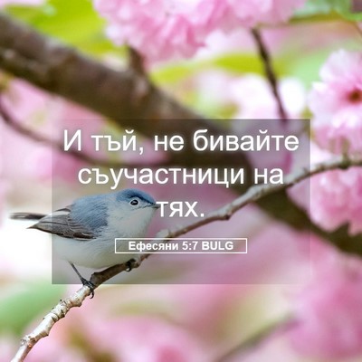 Picture 05 - Ефесяни 5:7 BULG - И тъй, не бивайте - Bible Verse Picture