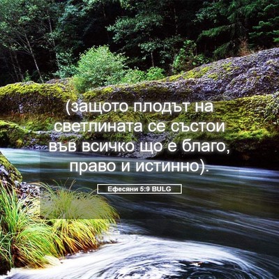 Picture 05 - Ефесяни 5:9 BULG - (защото плодът на - Bible Verse Picture