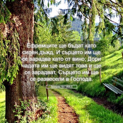 Picture 05 - Захария 10:7 BULG - Ефремците ще бъдат като - Bible Verse Picture
