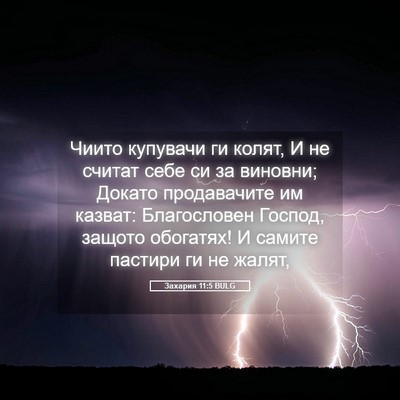Picture 05 - Захария 11:5 BULG - Чиито купувачи ги колят, И - Bible Verse Picture