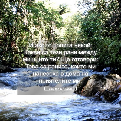 Picture 05 - Захария 13:6 BULG - И ако го попита някой: - Bible Verse Picture