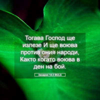 Picture 05 - Захария 14:3 BULG - Тогава Господ ще излезе И - Bible Verse Picture