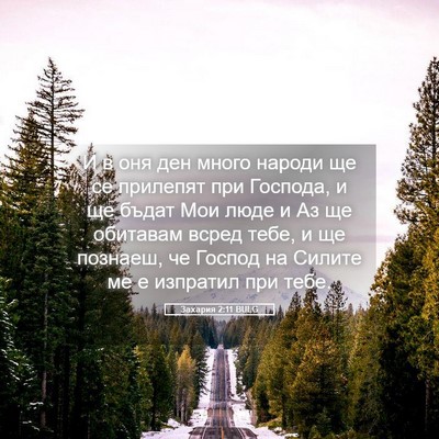 Picture 05 - Захария 2:11 BULG - И в оня ден много народи ще - Bible Verse Picture