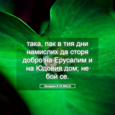 Picture 05 - Захария 8:15 BULG - така, пак в тия дни - Bible Verse Picture