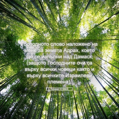 Picture 05 - Захария 9:1 BULG - Господното слово наложено - Bible Verse Picture