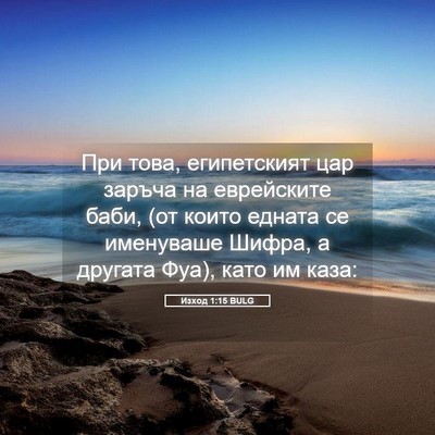 Picture 05 - Изход 1:15 BULG - При това, египетският цар - Bible Verse Picture