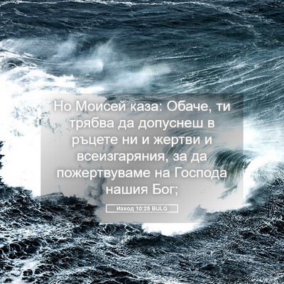 Picture 05 - Изход 10:25 BULG - Но Моисей каза: Обаче, ти - Bible Verse Picture