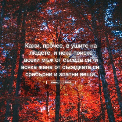 Picture 05 - Изход 11:2 BULG - Кажи, прочее, в ушите на - Bible Verse Picture