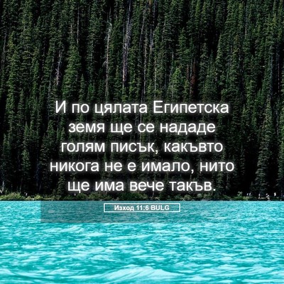 Picture 05 - Изход 11:6 BULG - И по цялата Египетска земя - Bible Verse Picture