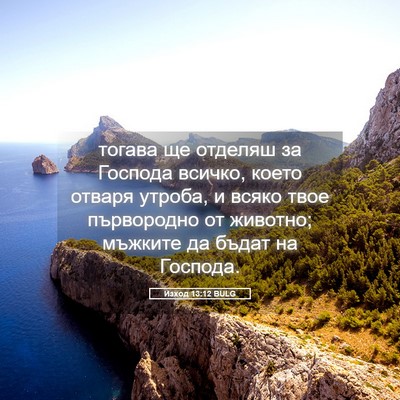 Picture 05 - Изход 13:12 BULG - тогава ще отделяш за - Bible Verse Picture
