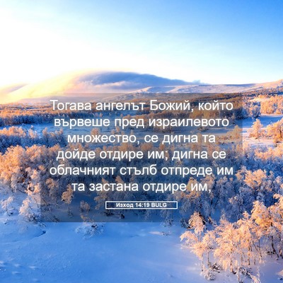 Picture 05 - Изход 14:19 BULG - Тогава ангелът Божий, - Bible Verse Picture