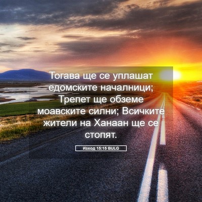 Picture 05 - Изход 15:15 BULG - Тогава ще се уплашат - Bible Verse Picture