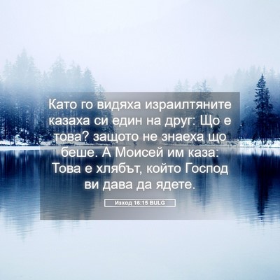 Picture 05 - Изход 16:15 BULG - Като го видяха - Bible Verse Picture