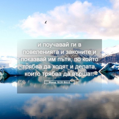 Picture 05 - Изход 18:20 BULG - и поучавай ги в - Bible Verse Picture