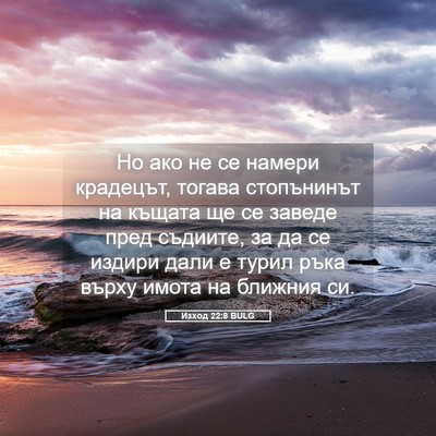 Picture 05 - Изход 22:8 BULG - Но ако не се намери - Bible Verse Picture