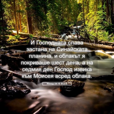 Picture 05 - Изход 24:16 BULG - И Господната слава застана - Bible Verse Picture