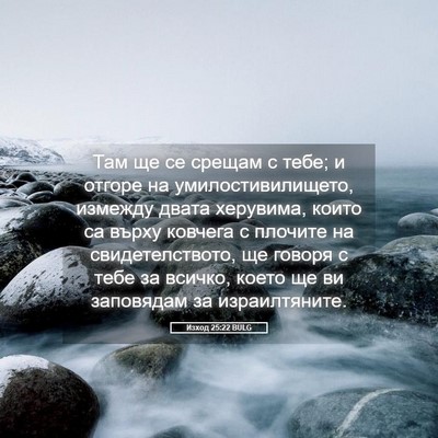 Picture 05 - Изход 25:22 BULG - Там ще се срещам с тебе; и - Bible Verse Picture