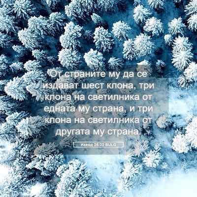 Picture 05 - Изход 25:32 BULG - От страните му да се - Bible Verse Picture