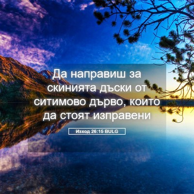 Picture 05 - Изход 26:15 BULG - Да направиш за скинията - Bible Verse Picture