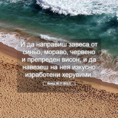 Picture 05 - Изход 26:31 BULG - И да направиш завеса от - Bible Verse Picture