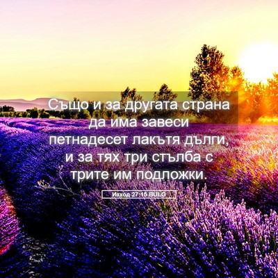 Picture 05 - Изход 27:15 BULG - Също и за другата страна да - Bible Verse Picture
