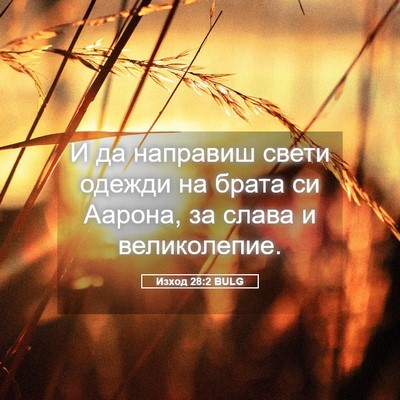 Picture 05 - Изход 28:2 BULG - И да направиш свети одежди - Bible Verse Picture