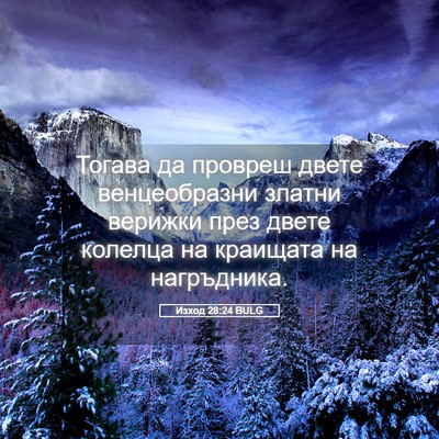 Picture 05 - Изход 28:24 BULG - Тогава да провреш двете - Bible Verse Picture