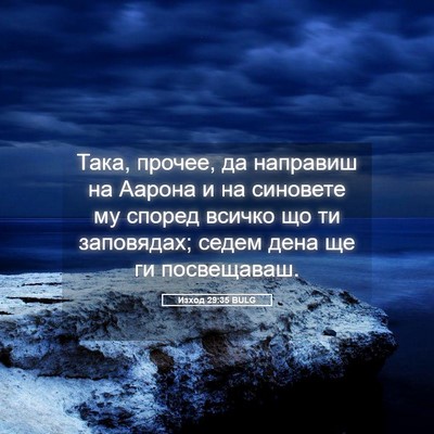 Picture 05 - Изход 29:35 BULG - Така, прочее, да направиш - Bible Verse Picture