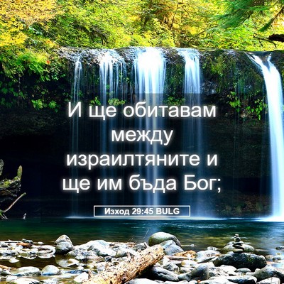 Picture 05 - Изход 29:45 BULG - И ще обитавам между - Bible Verse Picture