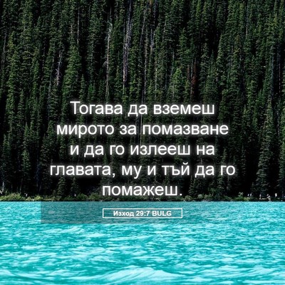 Picture 05 - Изход 29:7 BULG - Тогава да вземеш мирото за - Bible Verse Picture